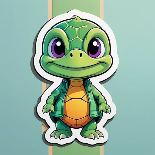 This Is An Illustration Of Cartoon Portrait Funny Nursery Schetch  Drawn Tall Thin Funny turtle Like Creature