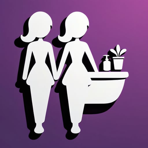 Fun women&#39;s bathroom 
