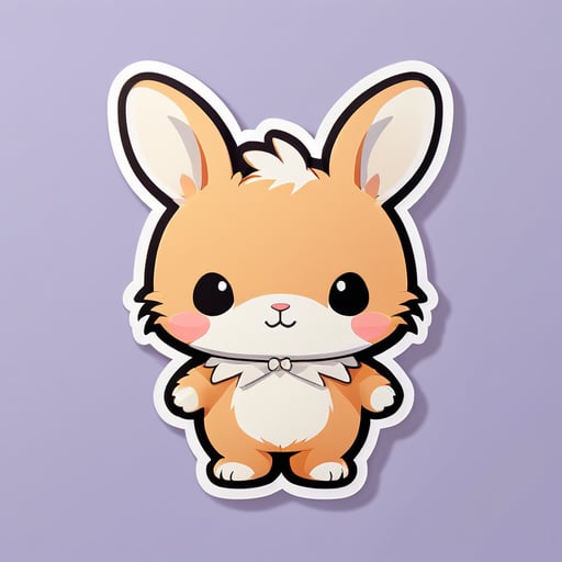 Cute little rabbit sticker