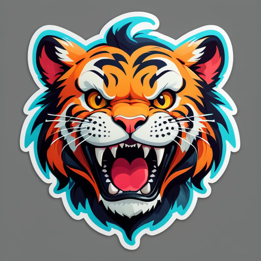 Stickerpack "Emotianimals". Style of the Evil Tiger