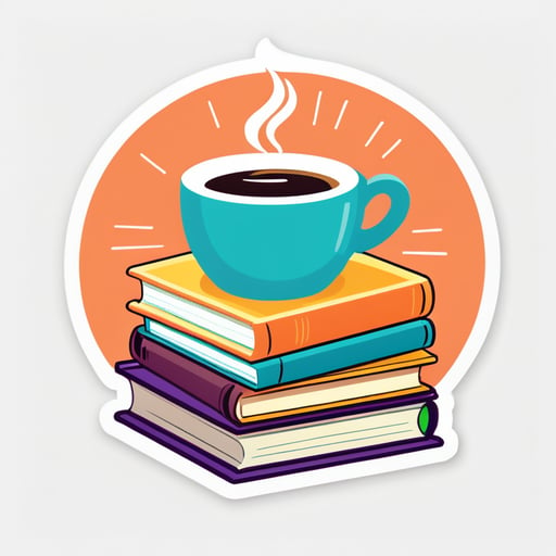 *Image Prompt**: A stack of books with a cup of coffee with the text"Knowledge is Power"