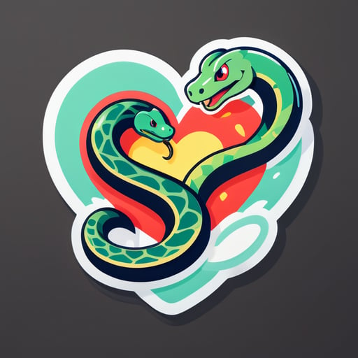 heart and snake