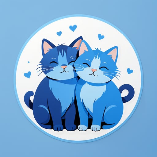 Three cute cats, two blue cats, one blue cat, forming a circle and sleeping