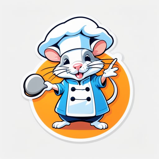 Rat cook in a white cap