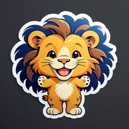 lion with cute smile