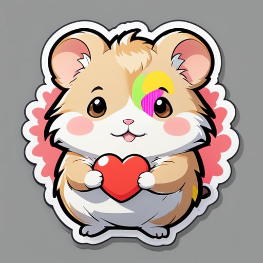 hamster gives you heart very beautiful anime
