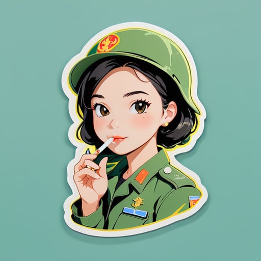 Sanya who smokes cigarettes in the army