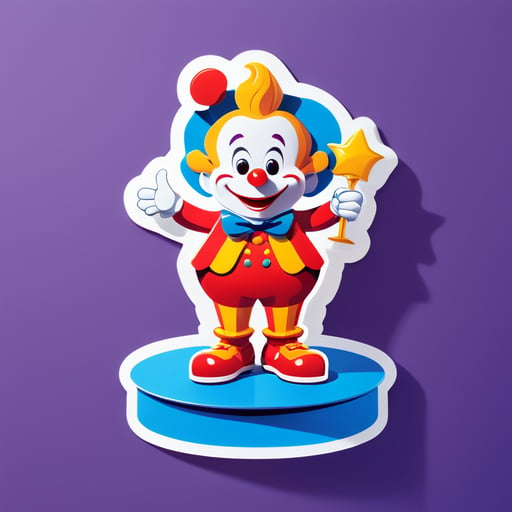 Oscar figurine with a stand, but instead of a clown figure. The style is realistic