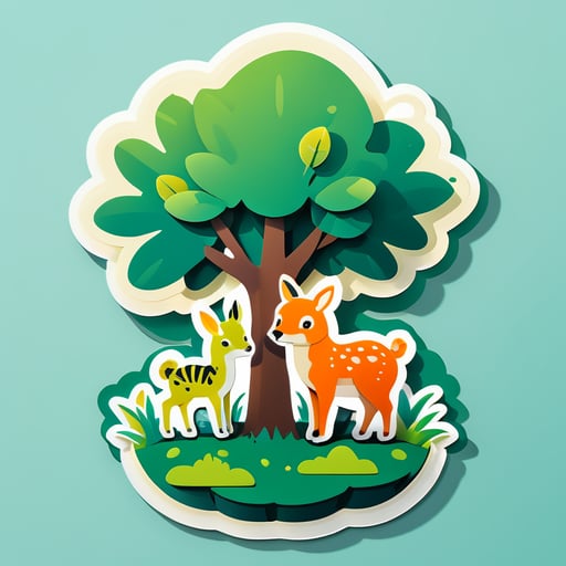 animals planting trees