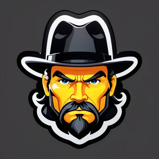Hat sheriff in the style of noir