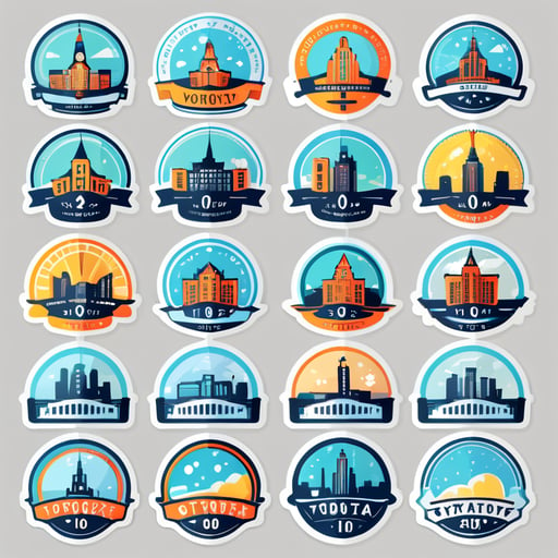 Generate 10 stickers for telegrams dedicated to the city of Vorkut