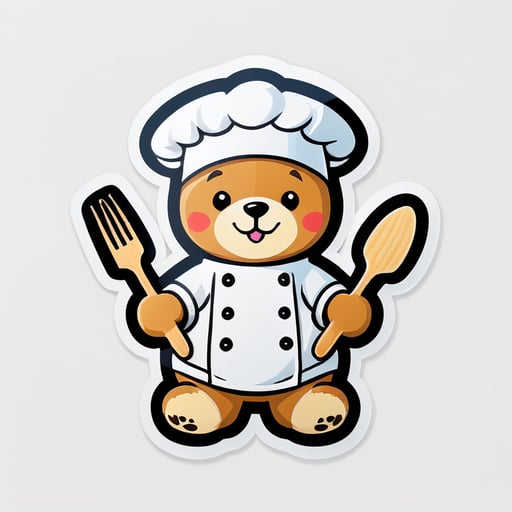 Teddy bear cook in a cap