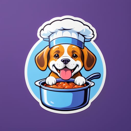 Dog cook in a cap