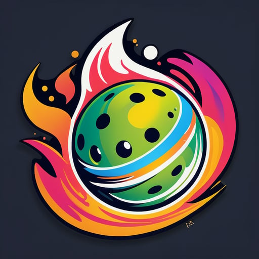 A vibrant and dynamic logo for Pickleball featuring a pickleball ball with flames trailing behind it, giving a sense of speed and intensity. The words 'Just Dink It' are prominently displayed in bold, stylized text with a gradient color scheme. The design has a playful yet energetic feel, perfect for the sport of pickleball.