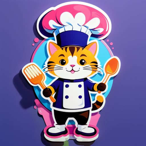Cat cook in a cap