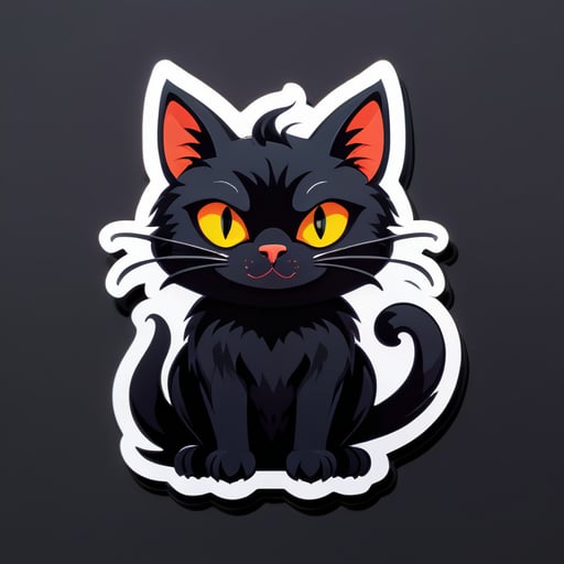 Evil black cat