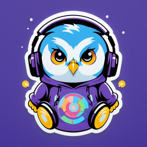 Owl-Student listens to music