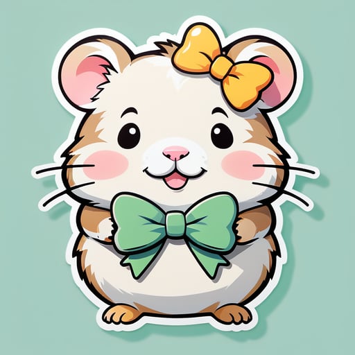 hamster with a bow