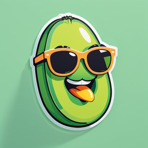 avocado in sunglasses