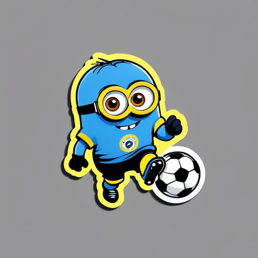 minion playing soccer
