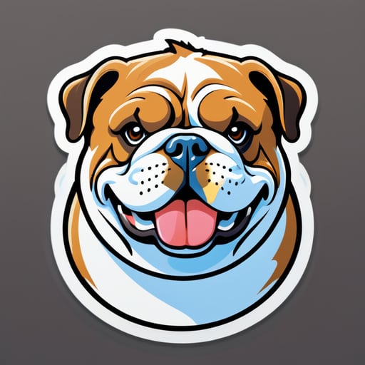 The dog named "Baldo", breeds of the bulldog, sticker and style of 2010