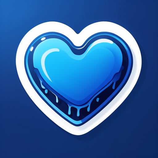Blue jelly heart