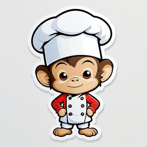 Monkey chef white cap
